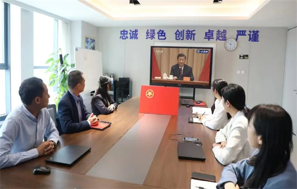 888集团团委组织观看庆祝中国共青年团成立100周年大会